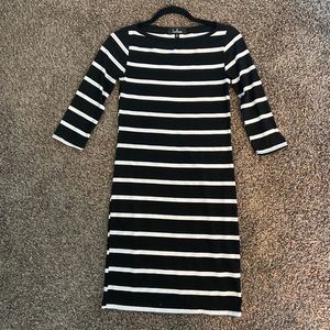 Lulus Black/White Striped Dress